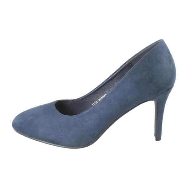 Spot On Ladies Spot On Wide Fit 8cm High Heel Court Shoes F90148