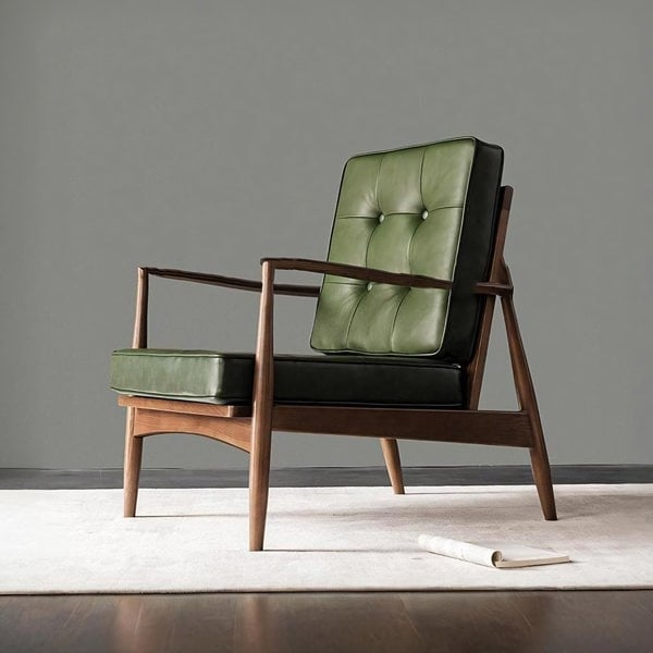 Hans CH32 Green Armchair, Solid Wood-Weilai Concept-Weilai Concept