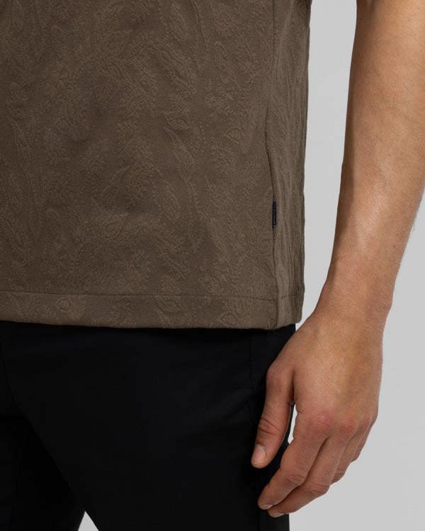 Steel & Jelly Norwood - Leaf Textured Polo Shirt