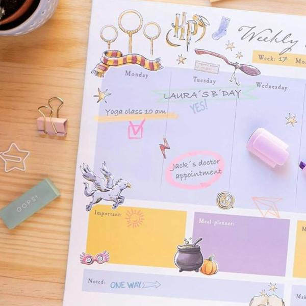 Harry Potter A3 Weekly Planner Notepad Multi