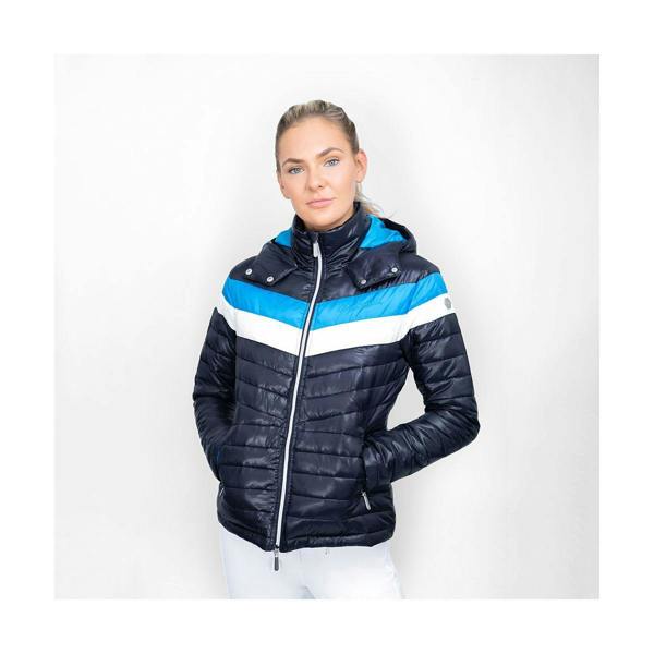 Coldstream Womens/Ladies Southdean Quilted Coat - Navy/White/Blue - 