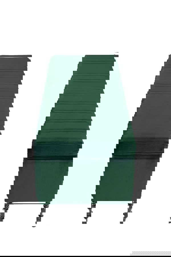 Living and Home Green Upholstered Storage Ottoman Entryway Bench