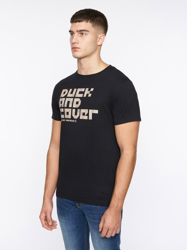 Duck and Cover Balding T-Shirt - Black