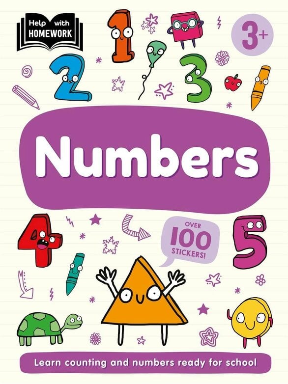 Help With Homework 5 Books Collection Set Age 3+ (Early Learning Skills, First Reading, First Writing, Letters, Numbers)