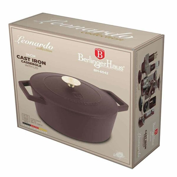 Berlinger Haus Casserole, 24 cm, cast iron Berlinger Haus BH6542 Leonardo