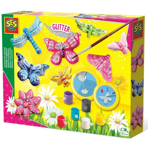 SES Creative Casting and painting - Butterfly and glitter