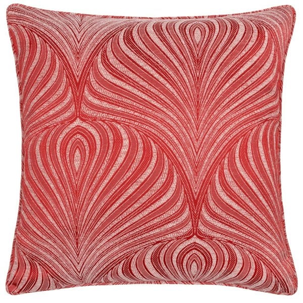 Paoletti Gatsby Piping Detail Jacquard Cushion Cover - Terracotta