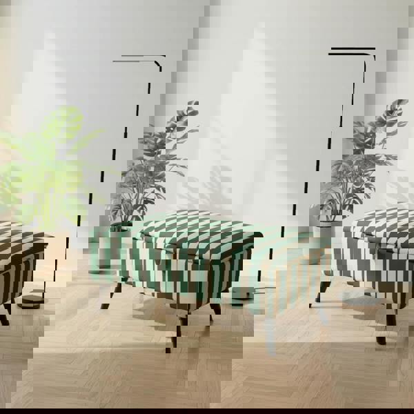 Designer pattern bedroom seating with deep storage compartment