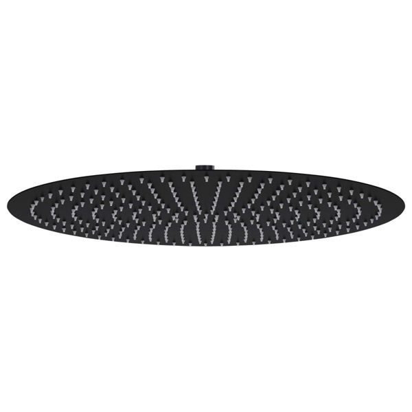 Berkfield Rain Shower Head Stainless Steel 50 cm Round Black