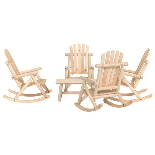Berkfield 5 Piece Garden Lounge Set Solid Wood Spruce