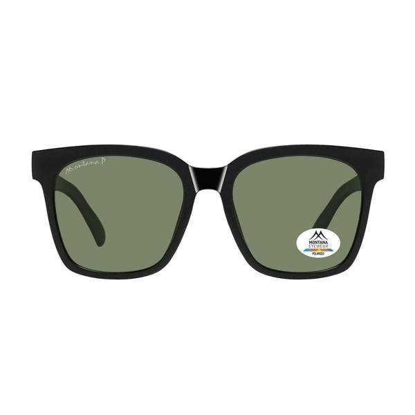 Montana Sunglasses MP72 A Shiny Black Green Polarized