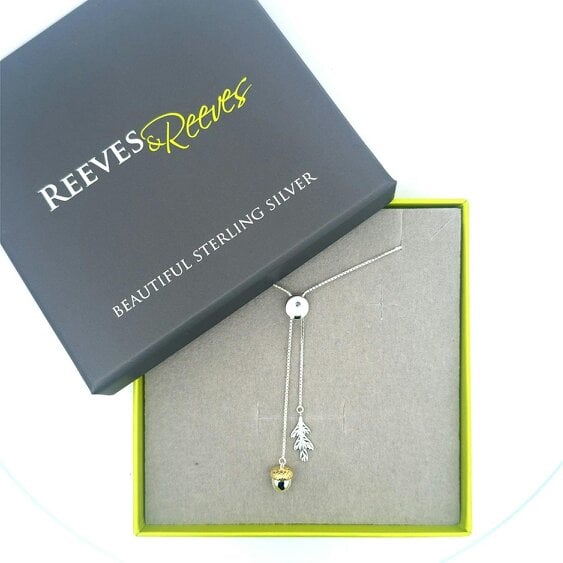 Reeves & Reeves Acorn Slider Necklace