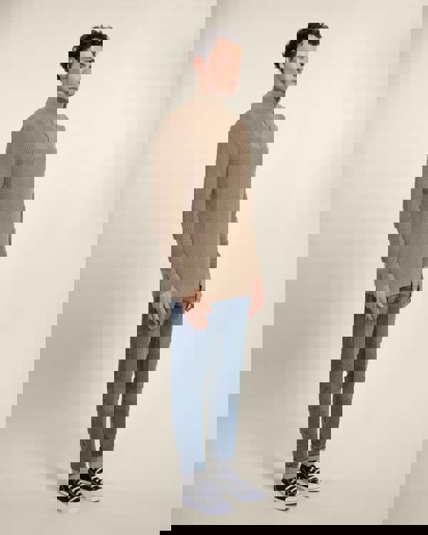 Larsson & Co Rib Panel Knitted 1/4 Zip Sweater