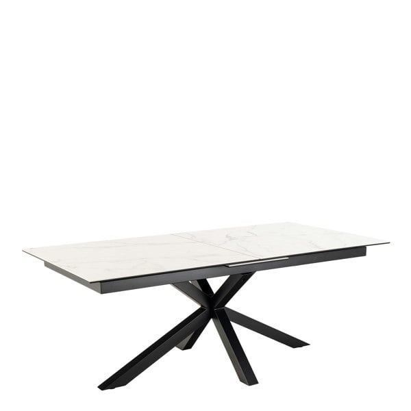 Furniture To Go Heaven Extendable Dining Table with Ceramic White Top 200cm