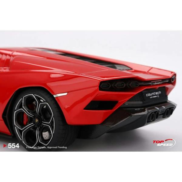 MCSlots Lamborghini Countach PLI 800-4 Rosso Mars 1:18 Scale Topspeed TS0554