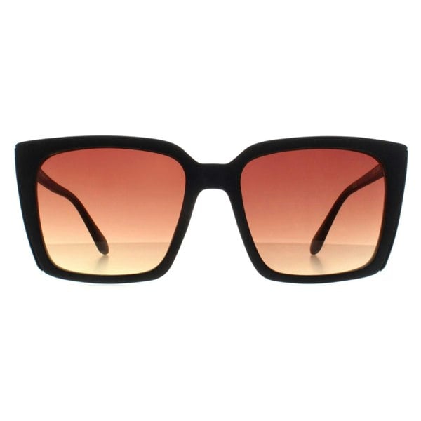 Quay Sunglasses Front Cover MTBLK Matte Black Brown Yellow Gradient