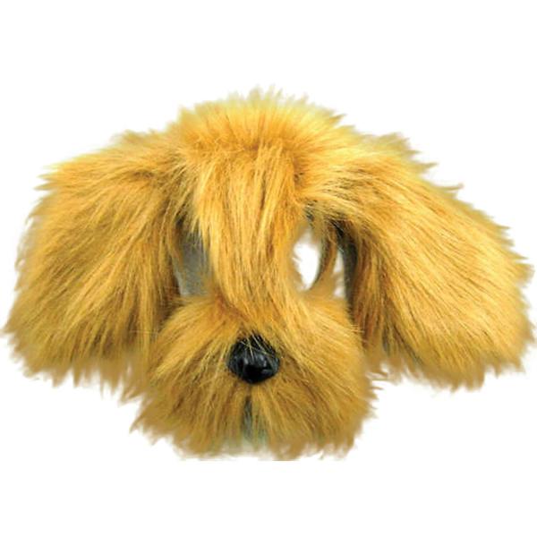 Bristol Novelty Unisex Adults Shaggy Dog Mask On Headband With Sound - Light Brown - 