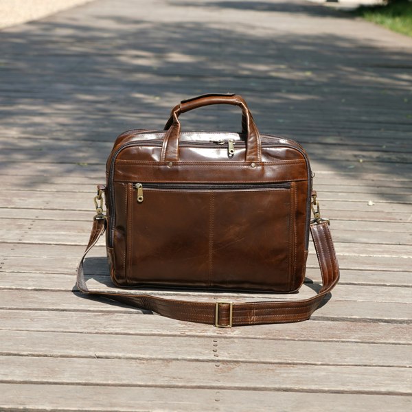 Touribag Vintage Look Genuine Leather Briefcase