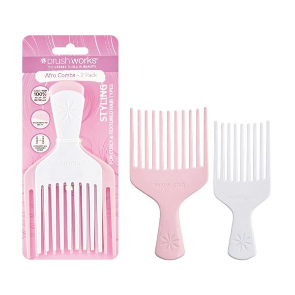 Brushworks Afro Combs - 2 Pack