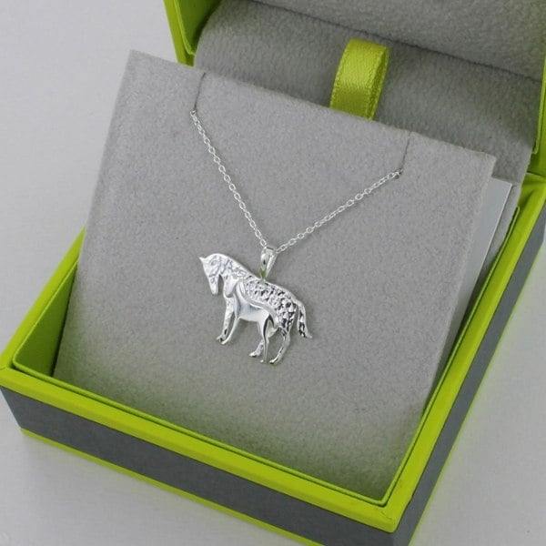 Sterling Silver Mare and Foal Necklace - Reeves & Reeves