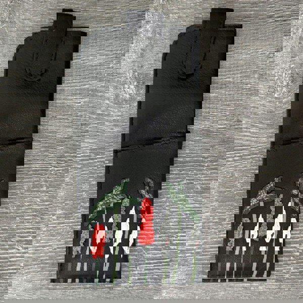 Mala Leather Aurora Floral Wide Fitting Leather Glasses Case