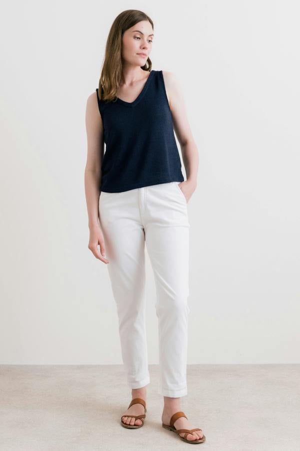 Lily & Me Breaker Stretch Twill Trousers White