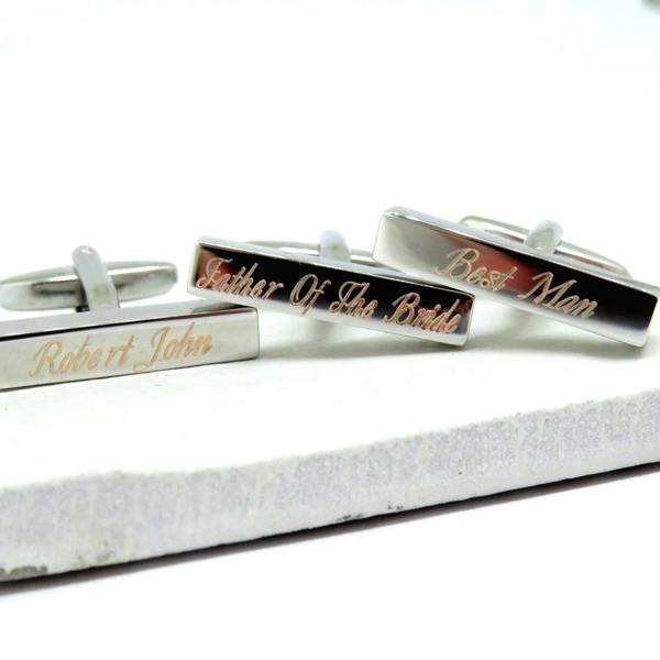 Personalised Deco Bar Cufflinks
