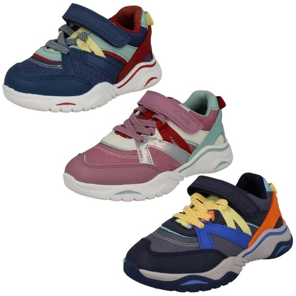 Clarks Kids Clarks Casual Colourblock Trainers Feather Pace