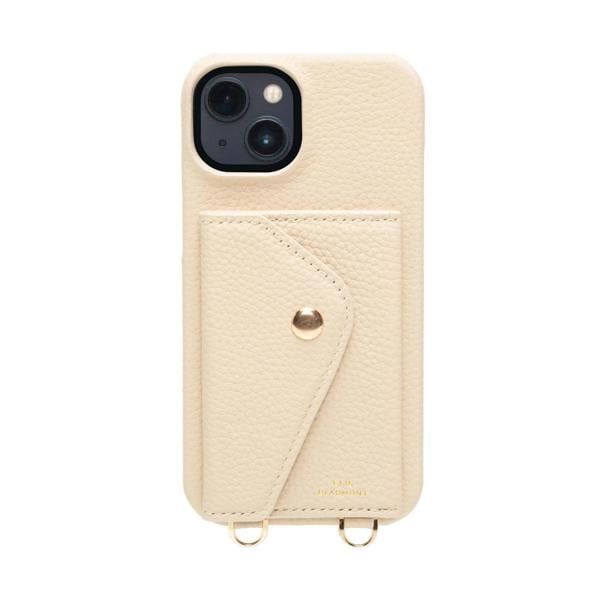 Elie Beaumont Genuine Leather iPhone Case - Stone - Inca Lanyard