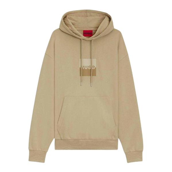 Hugo Mens Hooded Regular Drop Sleeve Hoodie - Medium Beige - 