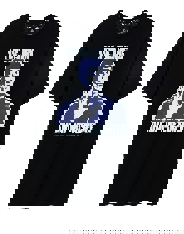 Star Trek Mens Black Live Long and Prosper Short Sleeved T-Shirt