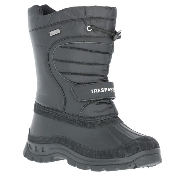 Trespass Kids Unisex Dodo Water Resistant Snow Boots - Black - 