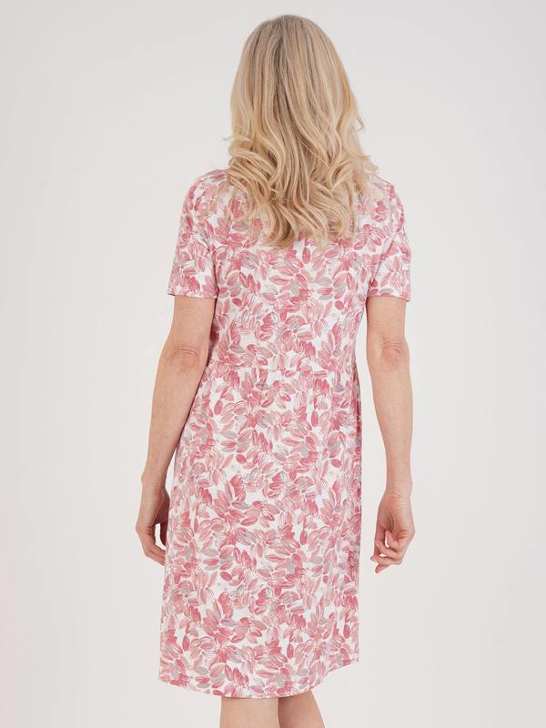 TIGI Floral Mock Placket Detail Dress