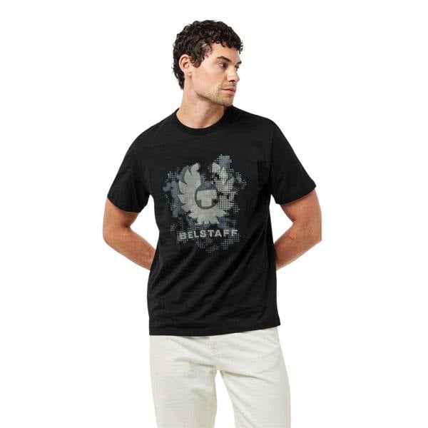 Belstaff Mens Pheonix Regular Short-Sleeved T-Shirt - Black - 