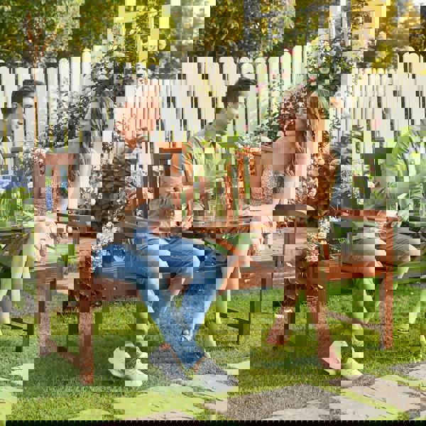 Garden Loveseat with Built-in Coffee Table