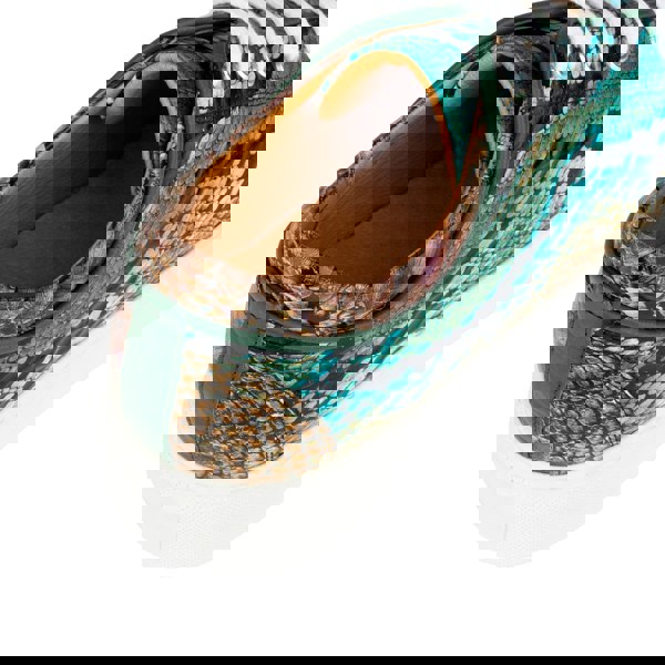 Embassy London Camila - Green & Brown Snake - Women’s Chunky Leather Platform Trainer