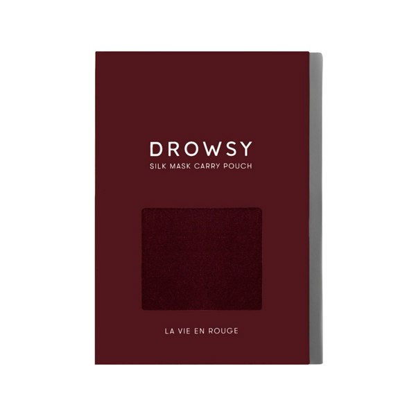 Drowsy Sleep Co La Vie En Rouge Silk Carry Pouch