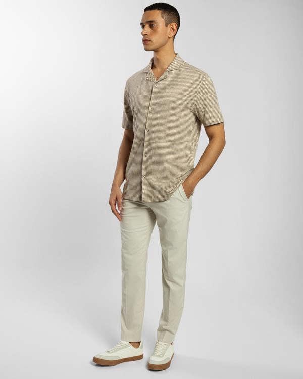 Steel & Jelly Dotted Jacquard Short Sleeve Shirt