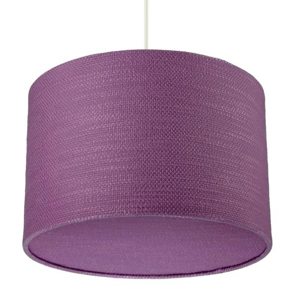 Modern Purple Wine Textured Linen Pendant Light Shade with Diffuser Image 4