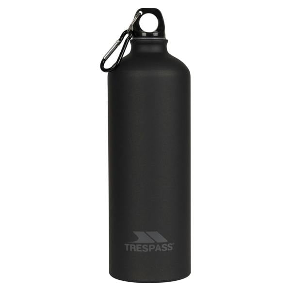Trespass Adults Slurp Water Bottle With Carabiner (1 Litre) - Matt Black - 