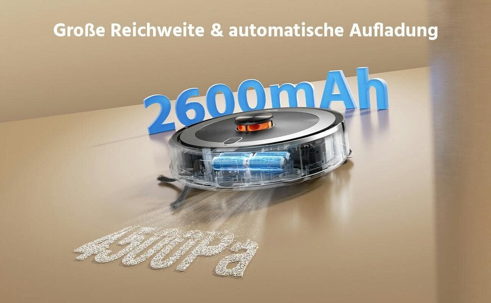 Teendow Robot vacuum cleaner with automatic suction station: 3000Pa suction power, pet friendly (D10S)