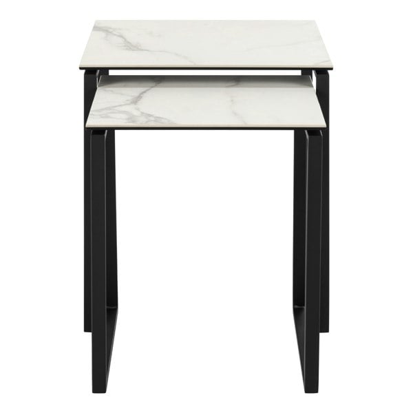 Furniture To Go Katrine Square Coffee Table Set in Ceramic White