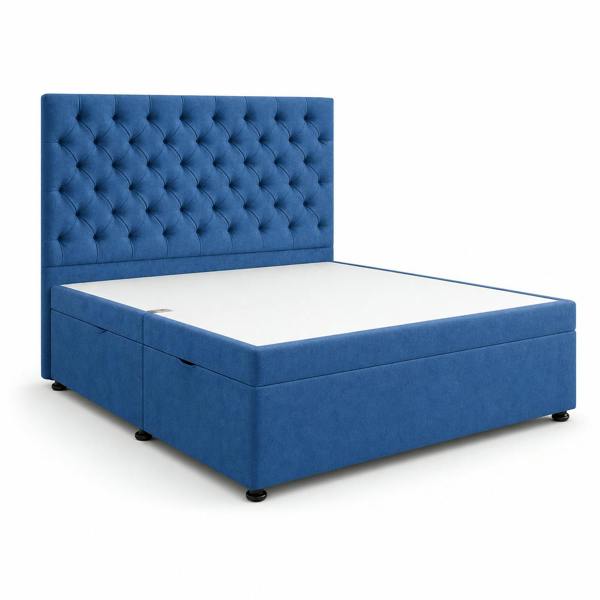 Great British Beds Chesterfield Divan Ottoman Bed - Blue Plush