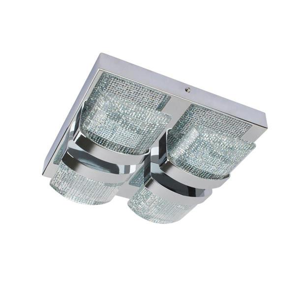 Pagazzi Lighting Liana Polished Chrome Square LED Flush Ceiling Light