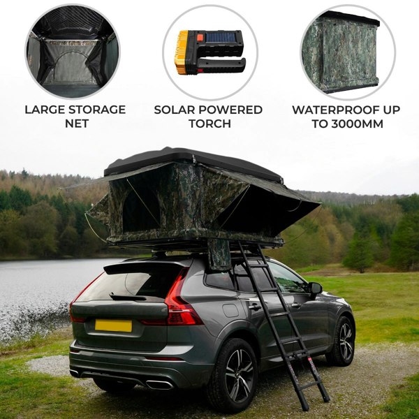 Monstershop 2-3 Person Car Roof Tent – Camouflage