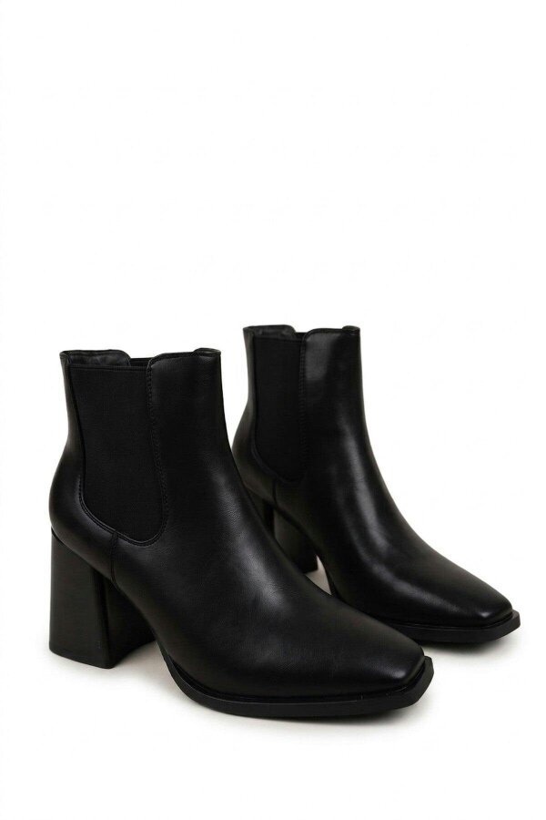 ikrush Elif Square Toe Block Heel Chelsea Boots
