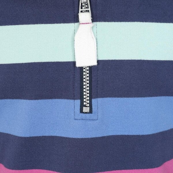 Lazy Jacks LJ35C - Girls Striped 1/4 Zip Sweatshirt - Twilight Multi