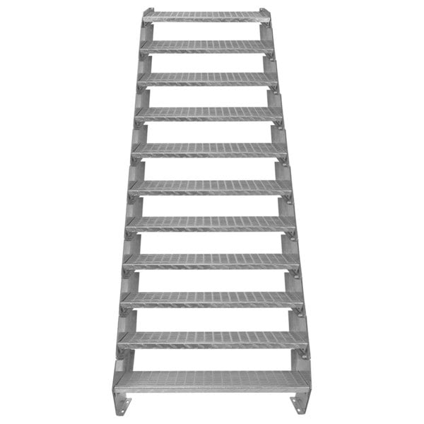 Monstershop Adjustable 11 Section Galvanised Staircase - 900mm Wide