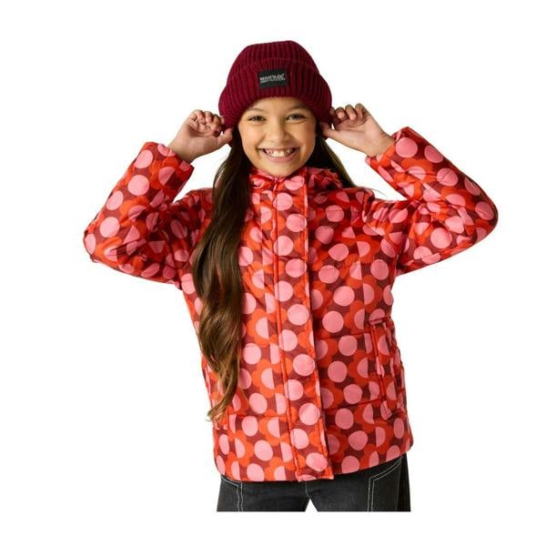 Regatta Girls Orla Kiely Daisy Padded Jacket - Red/Burnt Henna - 