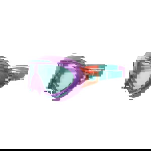 Speedo Junior Biofuse Rift swim mask with Adidas goggles in purple, orange, teal